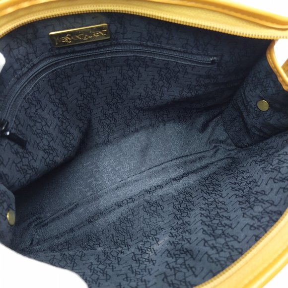 Authentic YSL - Yves Saint Laurent clutch bag Vintage PVC leather black/ brown - Picture 12 of 15